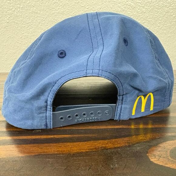 Gunga McDonald’s Blue Logo Embroidered Employee Fast Food Ball Cap Snap Back Hat - Picture 3 of 10